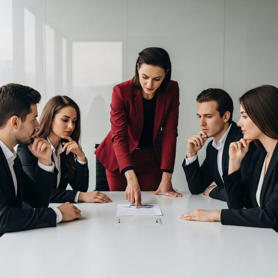 tavolo riunione con cliente e consulente